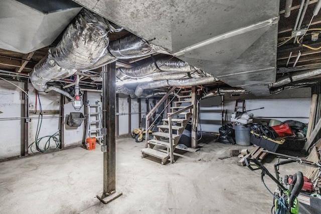 305 Bryant St, Watertown, TN 37184 - unfinished basement with stairs