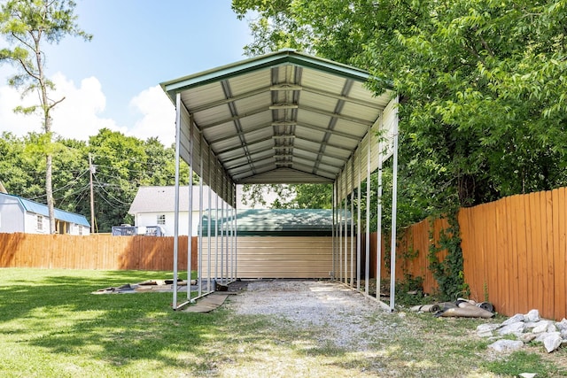 305 Bryant St, Watertown, TN 37184 - view of car parking featuring a carport and a fenced backyard