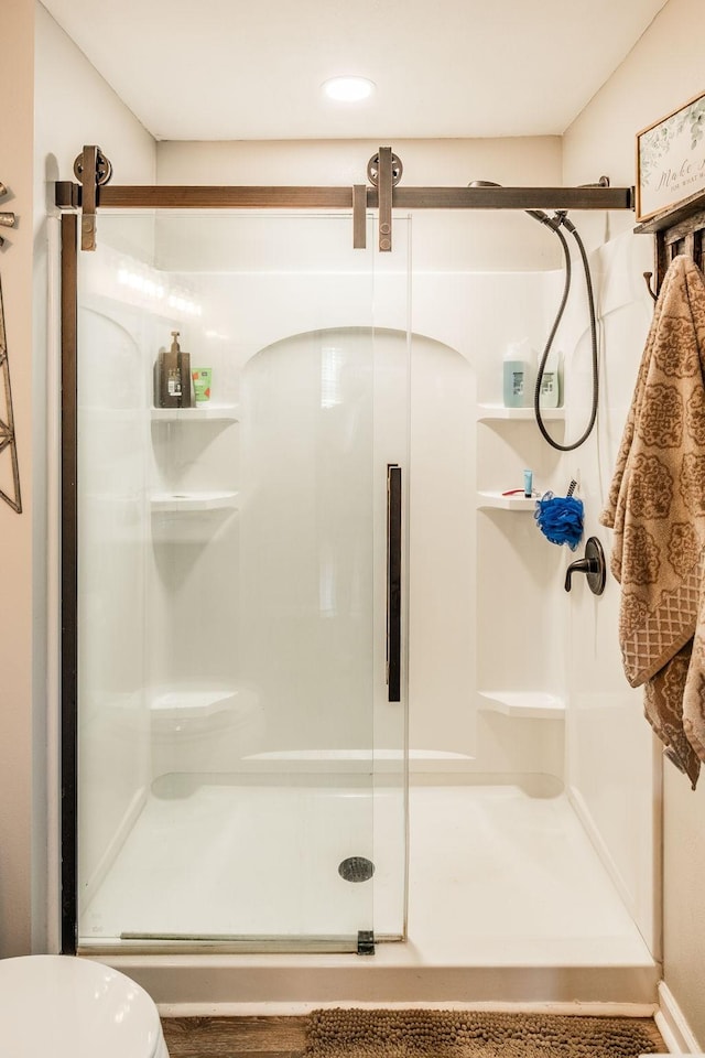 305 Bryant St, Watertown, TN 37184 - bathroom featuring a stall shower and toilet