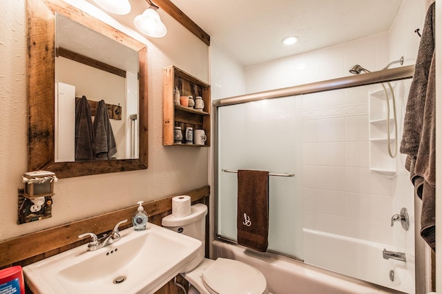 305 Bryant St, Watertown, TN 37184 - full bathroom with combined bath / shower with glass door and recessed lighting