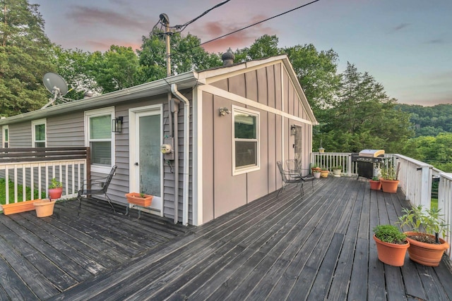 4819 Whites Creek Pike, Whites Creek, TN 37189 - deck at dusk featuring grilling area