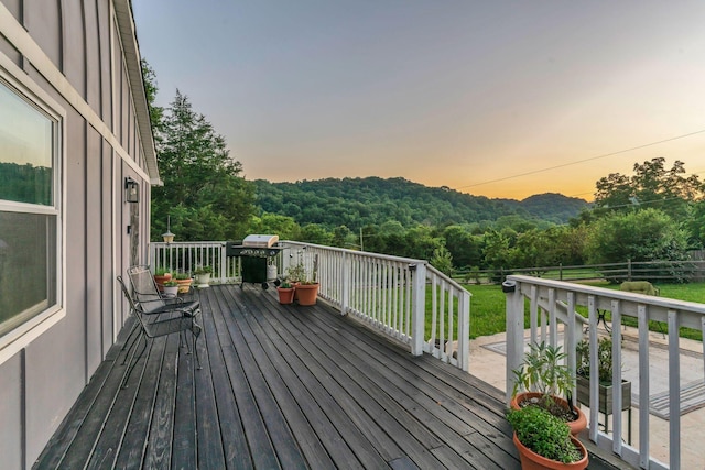 4819 Whites Creek Pike, Whites Creek, TN 37189 - wooden terrace featuring a grill and a forest view