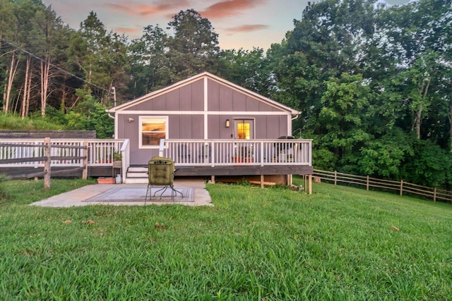 4819 Whites Creek Pike, Whites Creek, TN 37189 - rear view of house featuring a deck, a patio, and board and batten siding