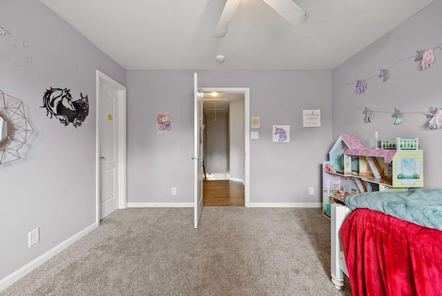 3723 Reed Rd, Indian Mound, TN 37079 - carpeted bedroom with attic access and ceiling fan