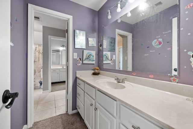 3723 Reed Rd, Indian Mound, TN 37079 - bathroom with vanity and tile patterned flooring