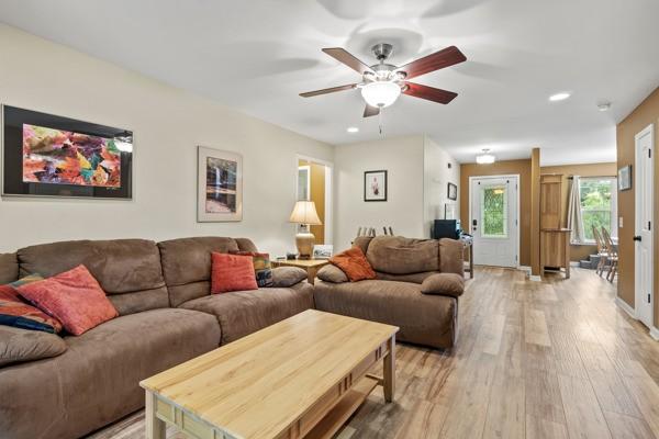 414 Grace St, Springfield, TN 37172 - living room with a ceiling fan, light wood-type flooring, and recessed lighting