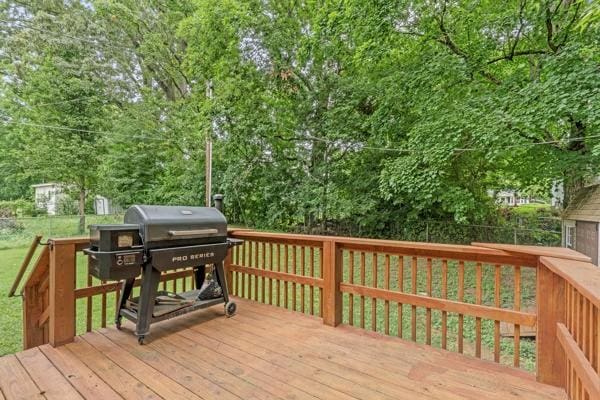 414 Grace St, Springfield, TN 37172 - deck with a grill and view of scattered trees