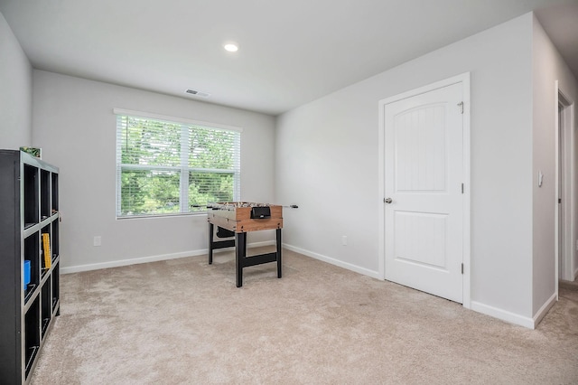 124 Nunally Dr, Baxter, TN 38544 - home office featuring light colored carpet and recessed lighting