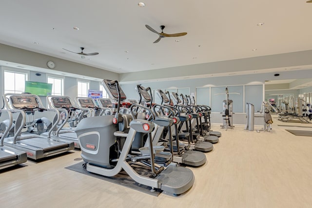 141 Tipton Pass, Spring Hill, TN 37174 - workout area featuring ceiling fan