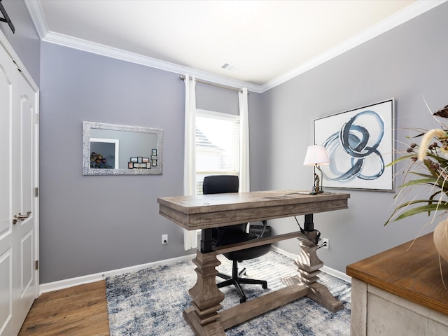 141 Tipton Pass, Spring Hill, TN 37174 - home office featuring ornamental molding and wood finished floors