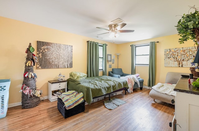 1211 Haber Dr, Brentwood, TN 37027 - bedroom featuring light wood-style flooring and a ceiling fan