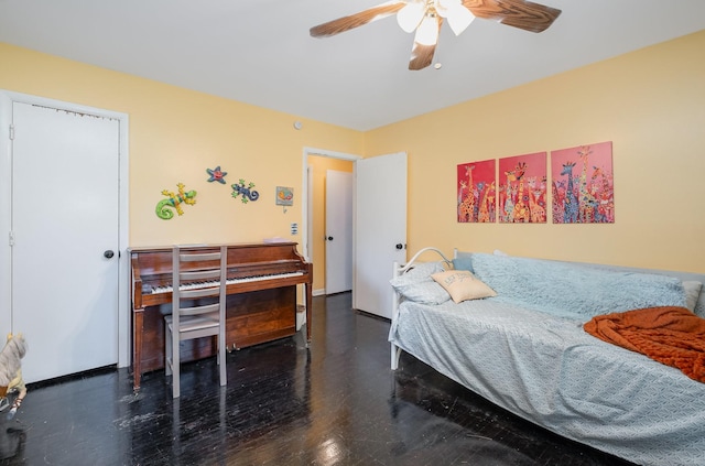 1211 Haber Dr, Brentwood, TN 37027 - bedroom with a ceiling fan and wood finished floors