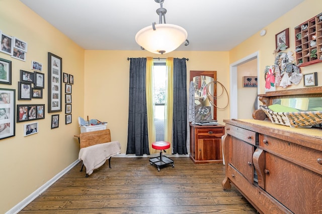 1211 Haber Dr, Brentwood, TN 37027 - living area featuring dark wood-style flooring and baseboards