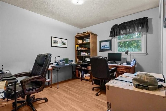 101 Cedar Hill Dr, Waverly, TN 37185 - office area featuring a textured ceiling and light wood-type flooring
