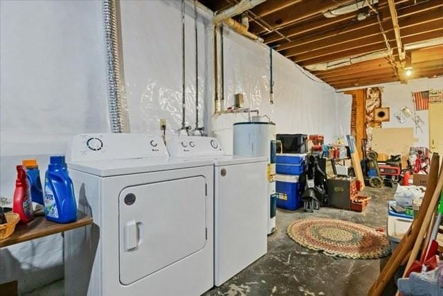 101 Cedar Hill Dr, Waverly, TN 37185 - laundry room with independent washer and dryer and water heater