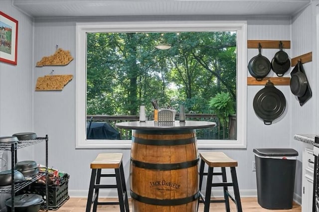 101 Cedar Hill Dr, Waverly, TN 37185 - bar area with light wood finished floors and baseboards
