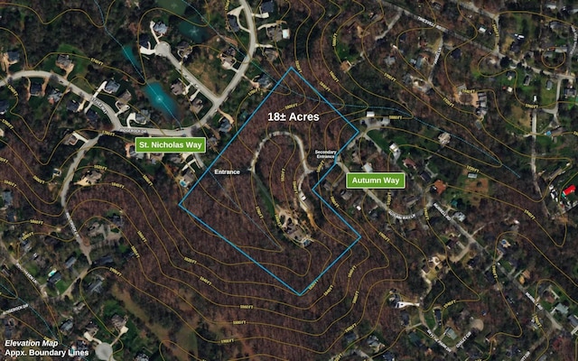 11 Saint Nicholas Way, Signal Mountain, TN 37377 - aerial map of property and surrounding area