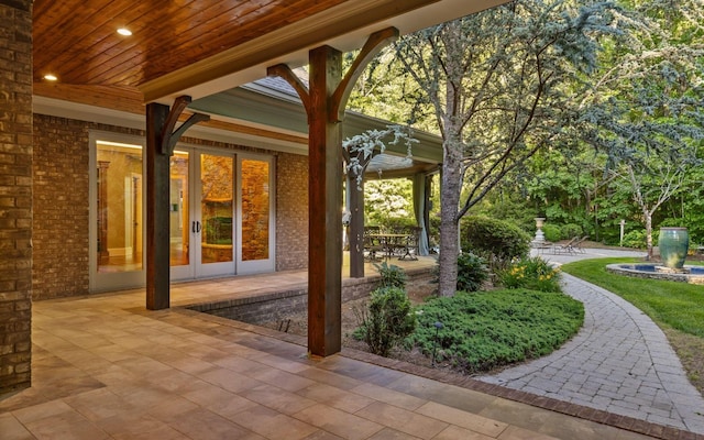 11 Saint Nicholas Way, Signal Mountain, TN 37377 - view of patio / terrace featuring french doors