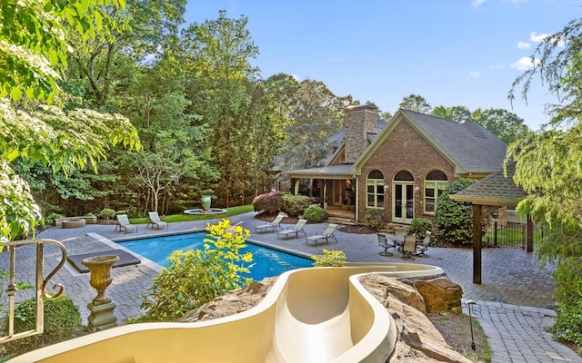 11 Saint Nicholas Way, Signal Mountain, TN 37377 - outdoor pool featuring french doors and a patio