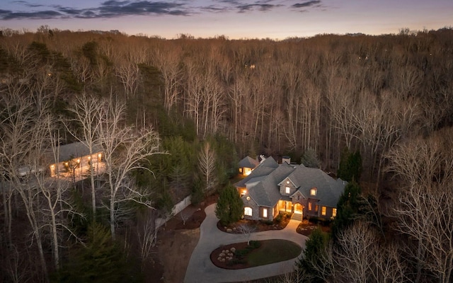 11 Saint Nicholas Way, Signal Mountain, TN 37377 - aerial view at dusk of a view of trees