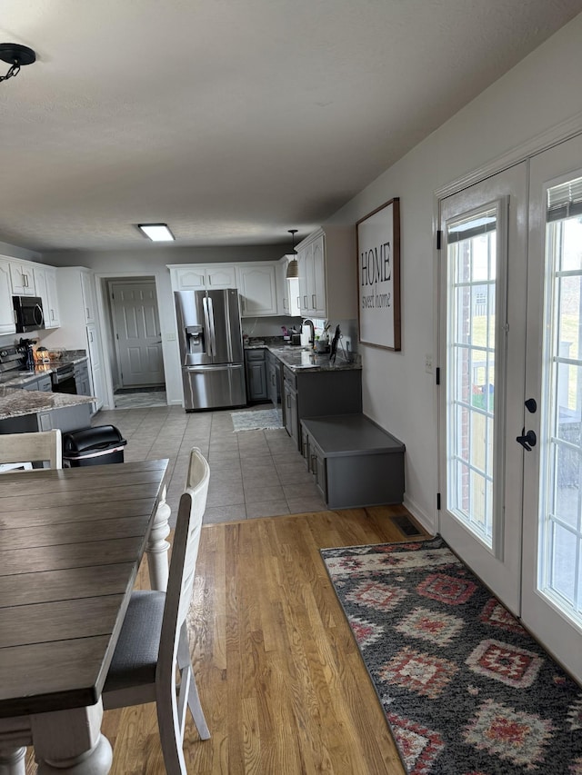 273 Old Coleytown Ln, Lafayette, TN 37083 - dining room featuring french doors and light wood finished floors