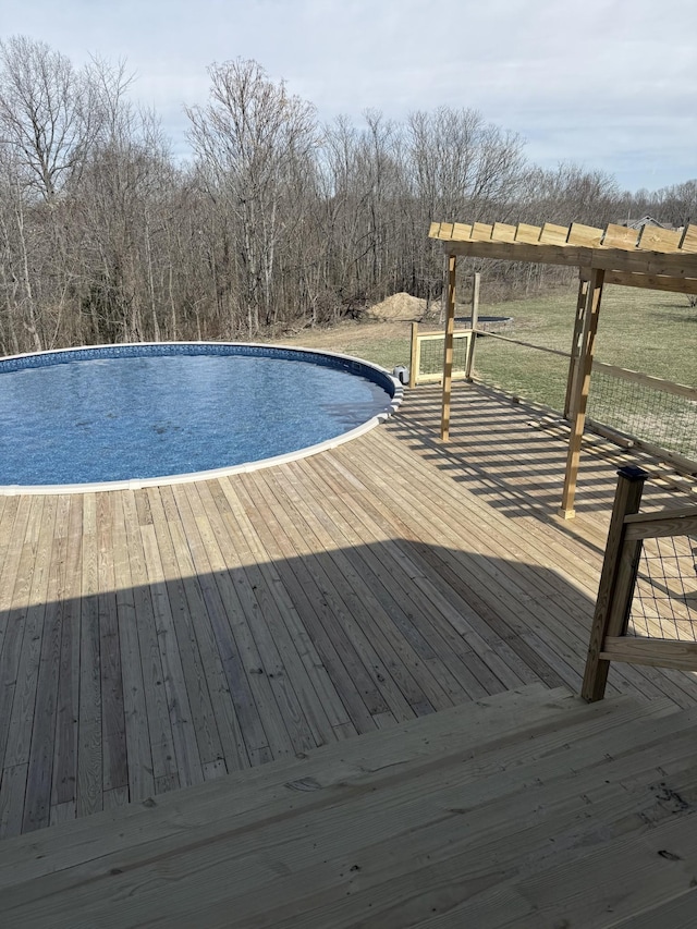 273 Old Coleytown Ln, Lafayette, TN 37083 - outdoor pool featuring a wooden deck
