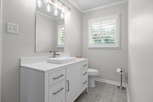 215 Sunset Dr, New Johnsonville, TN 37134 - bathroom with vanity and ornamental molding
