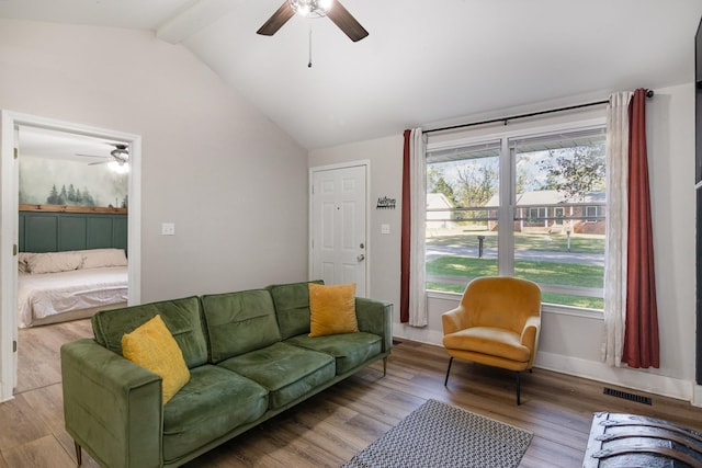 614 Joshua Dr, Clarksville, TN 37042 - living room with a ceiling fan, wood finished floors, and plenty of natural light