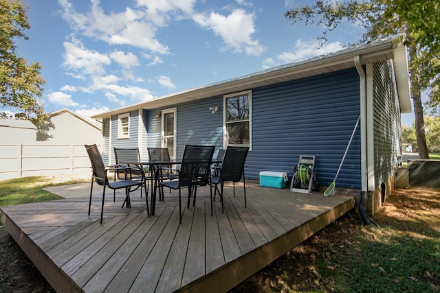 614 Joshua Dr, Clarksville, TN 37042 - wooden terrace with outdoor dining space