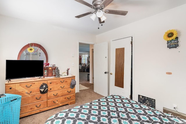 1205 Bloom Landing Rd, Charlotte, TN 37036 - carpeted bedroom featuring a ceiling fan and a closet