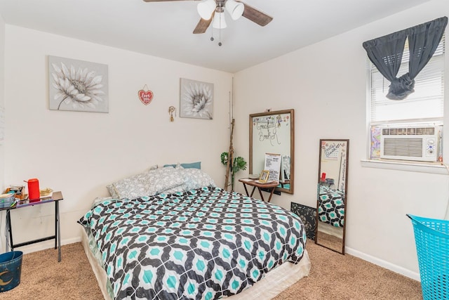 1205 Bloom Landing Rd, Charlotte, TN 37036 - carpeted bedroom featuring cooling unit and a ceiling fan
