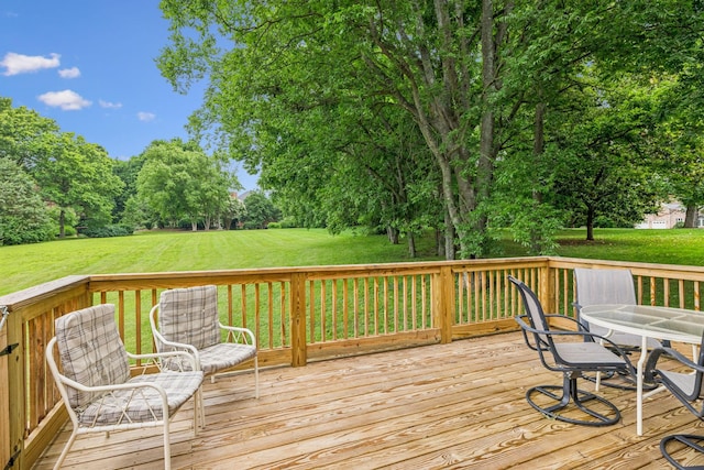 9214 Hunterboro Dr, Brentwood, TN 37027 - deck with a lawn and outdoor dining space