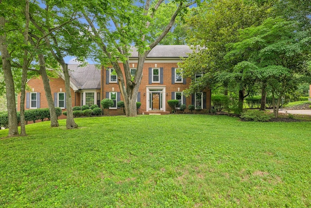 9214 Hunterboro Dr, Brentwood, TN 37027 - view of front of home featuring brick siding and a front yard