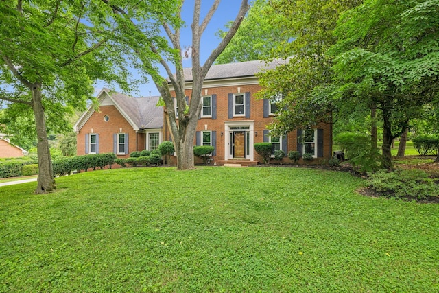 9214 Hunterboro Dr, Brentwood, TN 37027 - view of front of home featuring brick siding and a front yard