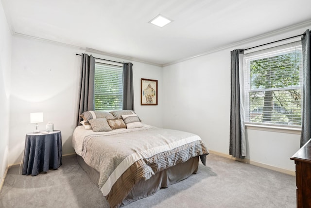 9214 Hunterboro Dr, Brentwood, TN 37027 - bedroom with multiple windows, crown molding, and light carpet
