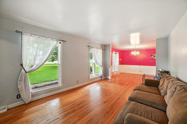 5125 Seward Rd, Brentwood, TN 37027 - living area with a chandelier and light wood-style floors