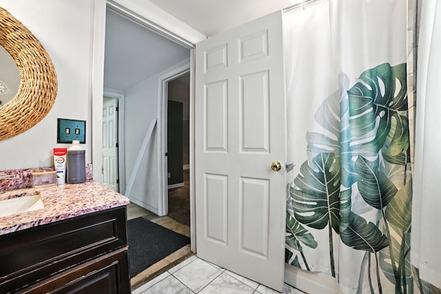 5125 Seward Rd, Brentwood, TN 37027 - bathroom featuring vanity and a shower with shower curtain