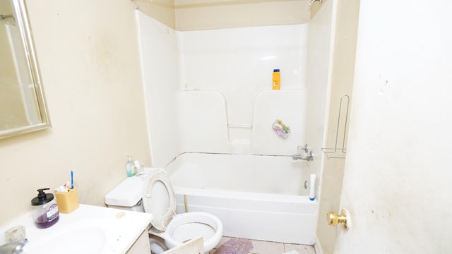 606 E Church St, Kenton, TN 38233 - bathroom featuring vanity, tile patterned floors, and tub / shower combination