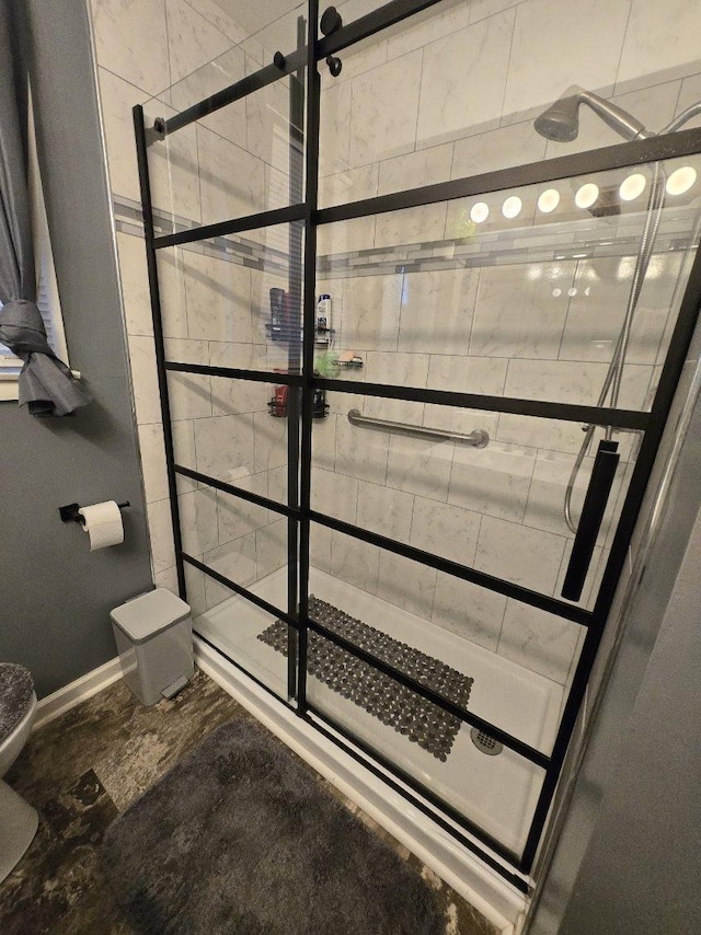 117 June Dr, Dickson, TN 37055 - full bath with tiled shower and marble look tile flooring