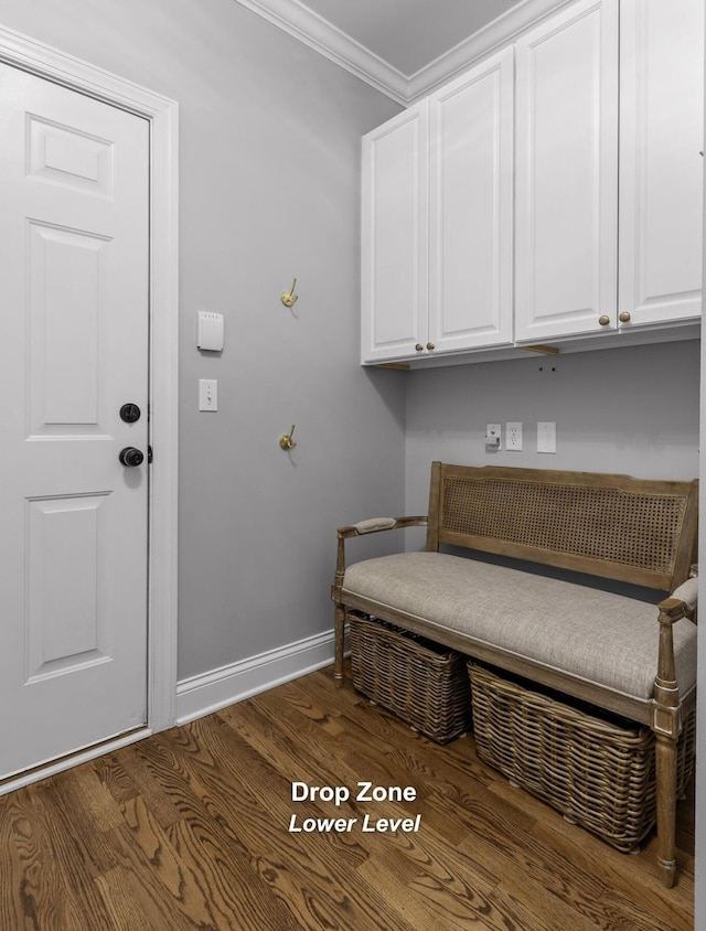 8366 Gracie Mac Ln, Ooltewah, TN 37363 - mudroom featuring crown molding and wood finished floors