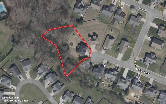 8366 Gracie Mac Ln, Ooltewah, TN 37363 - map / location with property boundaries highlighted