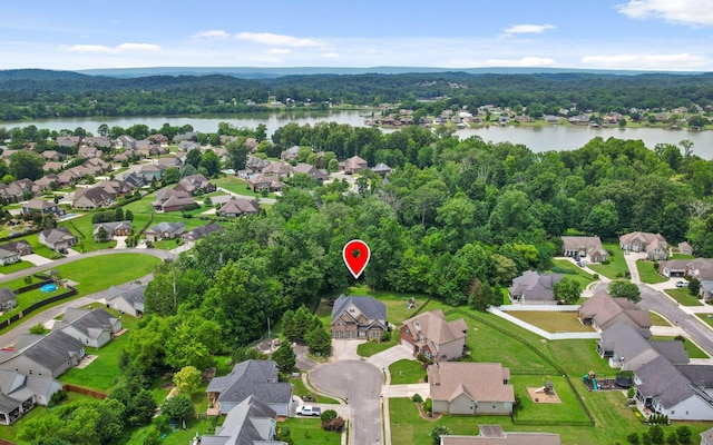 8366 Gracie Mac Ln, Ooltewah, TN 37363 - aerial view of property's location with a large body of water and nearby suburban area