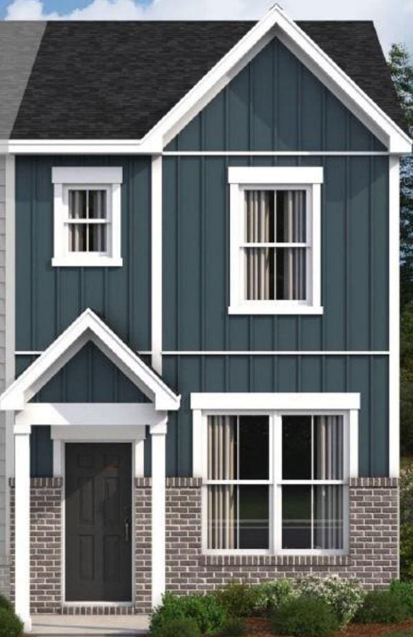 5219 Gladecress Ln, Hermitage, TN 37076 - view of front of house with brick siding and board and batten siding