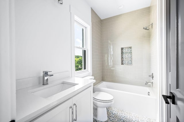 1526 Lipscomb Dr, Brentwood, TN 37027 - full bathroom featuring bathtub / shower combination, vanity, and tile patterned floors