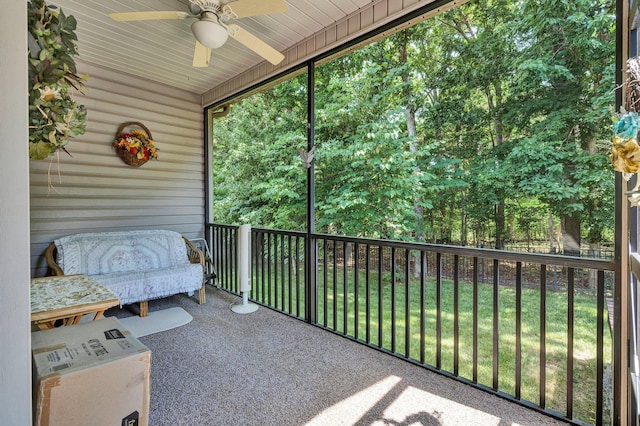 7003 Neville Dr, Ooltewah, TN 37363 - sunroom featuring ceiling fan