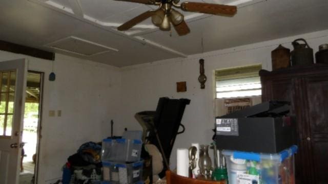 105 Log Home Ln, Moss, TN 38575 - interior space with ceiling fan