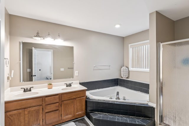 1902 Vicksburg Cir, Columbia, TN 38401 - full bath featuring a bath, a stall shower, and double vanity