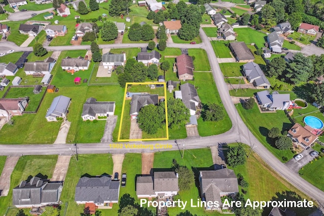 1902 Vicksburg Cir, Columbia, TN 38401 - view of property location with property parcel outlined and nearby suburban area