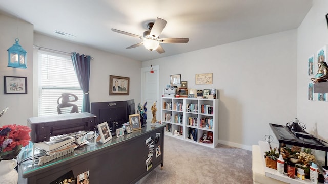 308 Whisper Wood Way, Lebanon, TN 37087 - carpeted office space with a ceiling fan