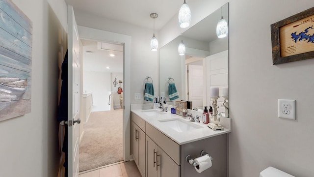 308 Whisper Wood Way, Lebanon, TN 37087 - bathroom with double vanity and tile patterned flooring